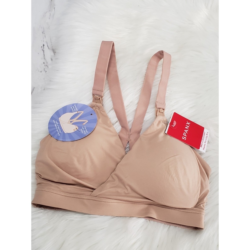 NWT Spanx Bra-llelujah Mama Nursing Bra Sz XS Cafe Au Lait Wireless Stretch